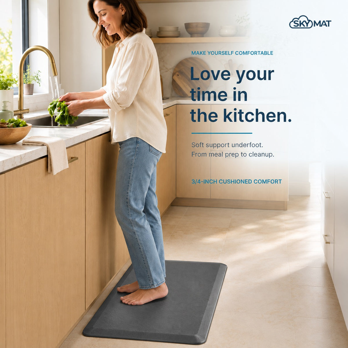 Sky Solutions Grey 20" x 32" mat — product detail 2