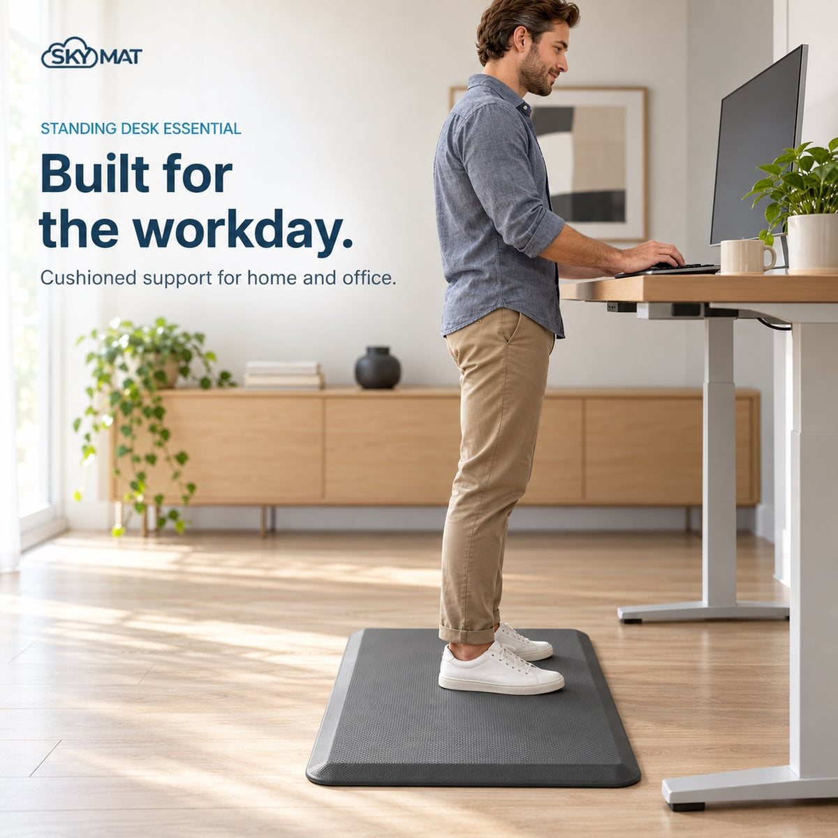 Sky Solutions Grey 20" x 32" mat — product detail 3