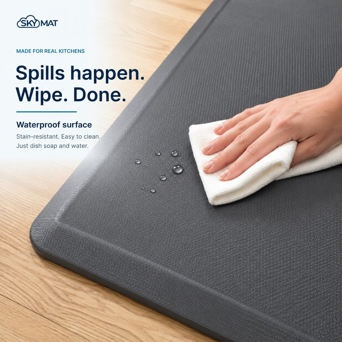 Sky Solutions Grey 20" x 32" mat — product detail 4