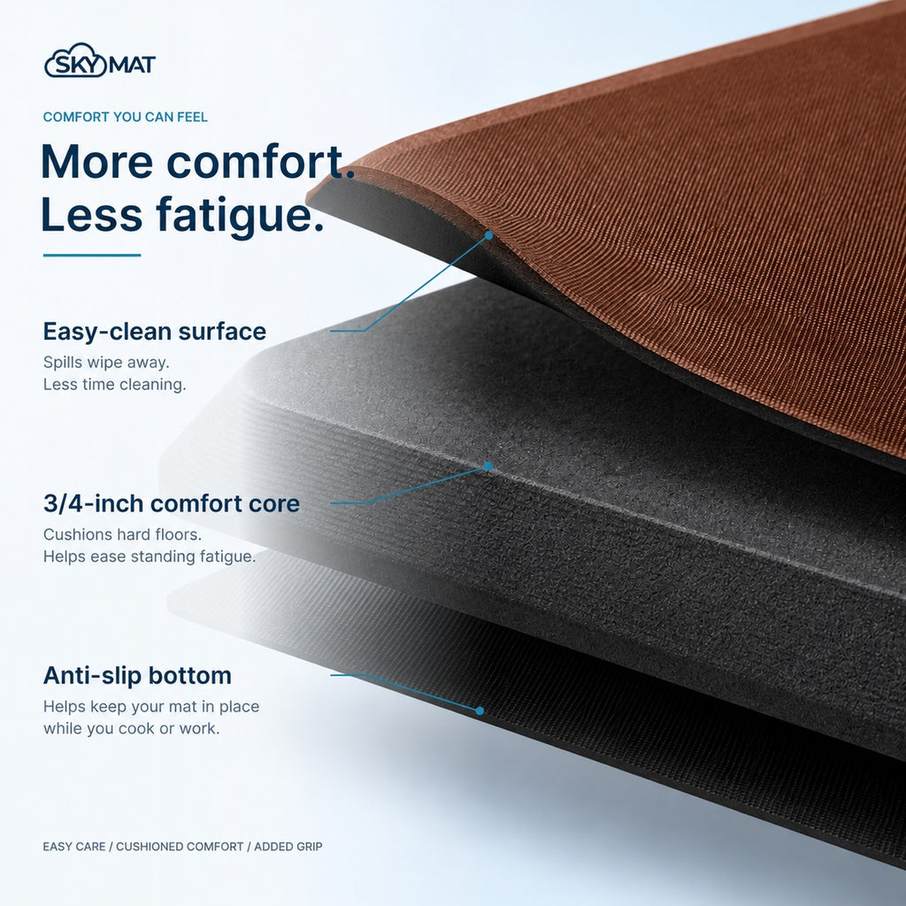 Sky Solutions Chocolate Brown mat — cushioned comfort