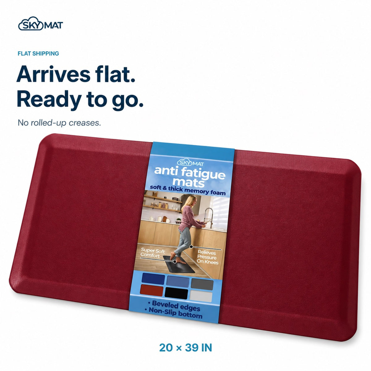 Sky Solutions Burgundy mat — everyday use