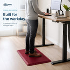 Sky Solutions Burgundy mat — standing desk use