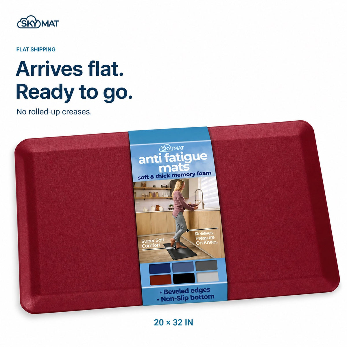 Sky Solutions Burgundy mat — everyday use