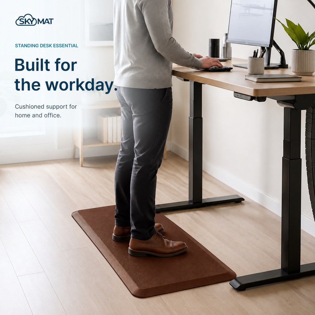 Sky Solutions Chocolate Brown mat — standing desk use