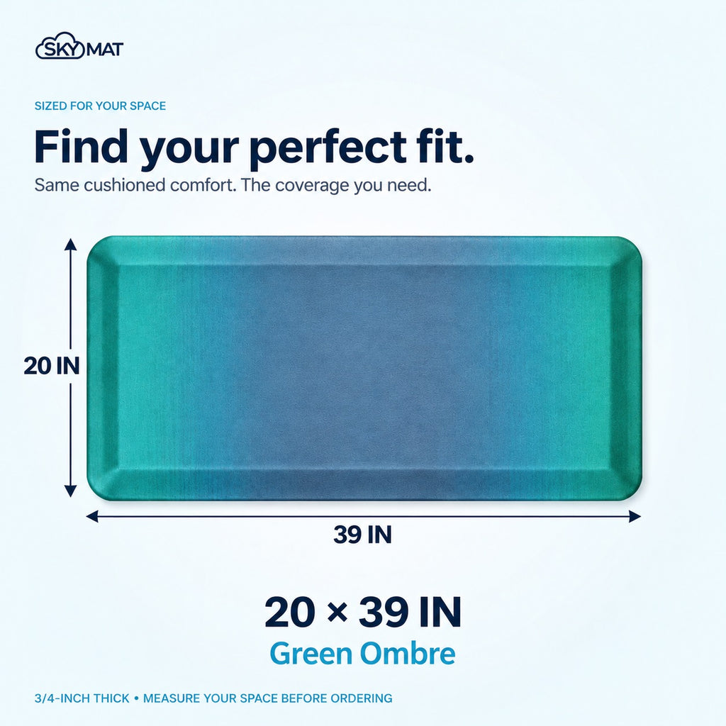 Sky Solutions Green Ombré 20" x 39" mat — product detail 7