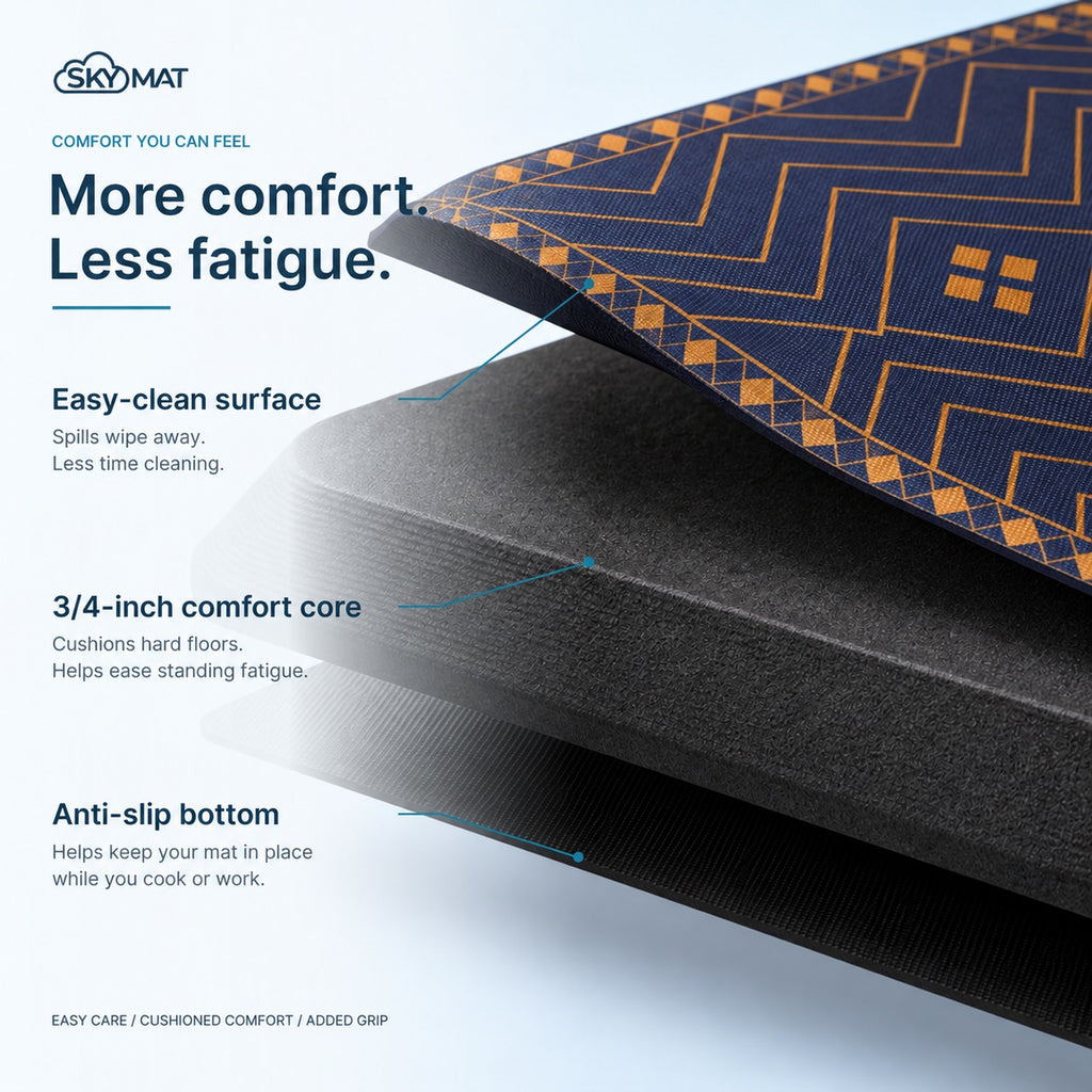 Sky Solutions Indigo Deco 20" x 32" mat — product detail 1