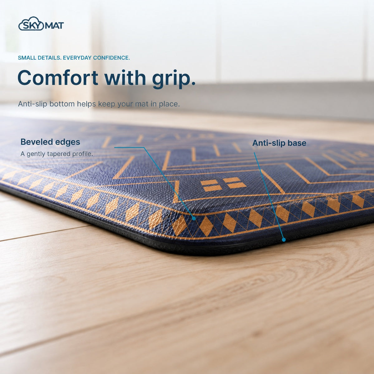 Sky Solutions Indigo Deco 20" x 32" mat — product detail 5