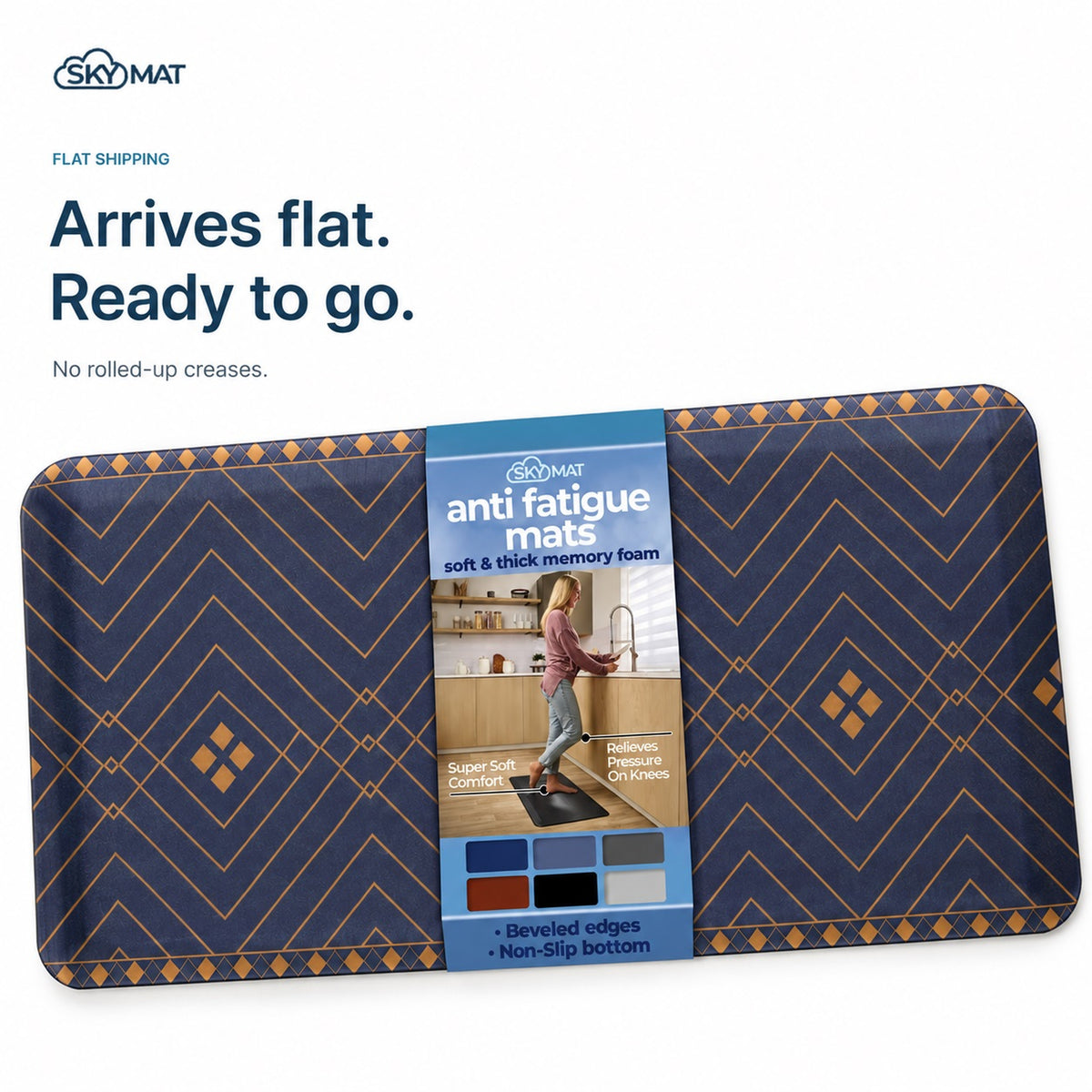 Sky Solutions Indigo Deco 20" x 39" mat — product detail 8