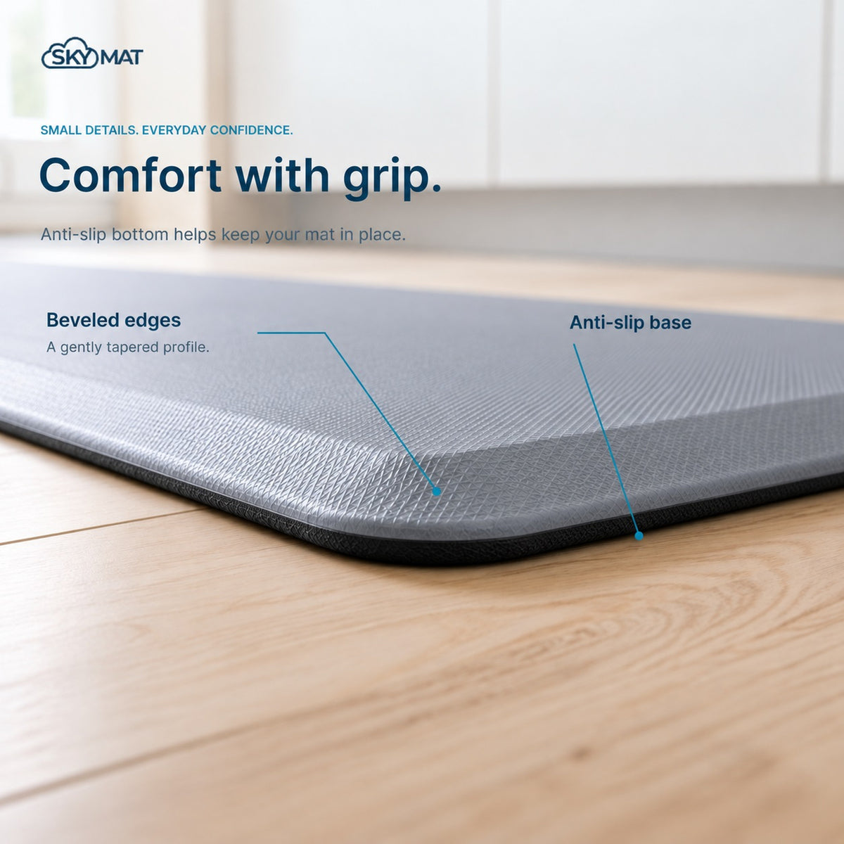 Sky Solutions Light Grey 20" x 32" mat — product detail 5