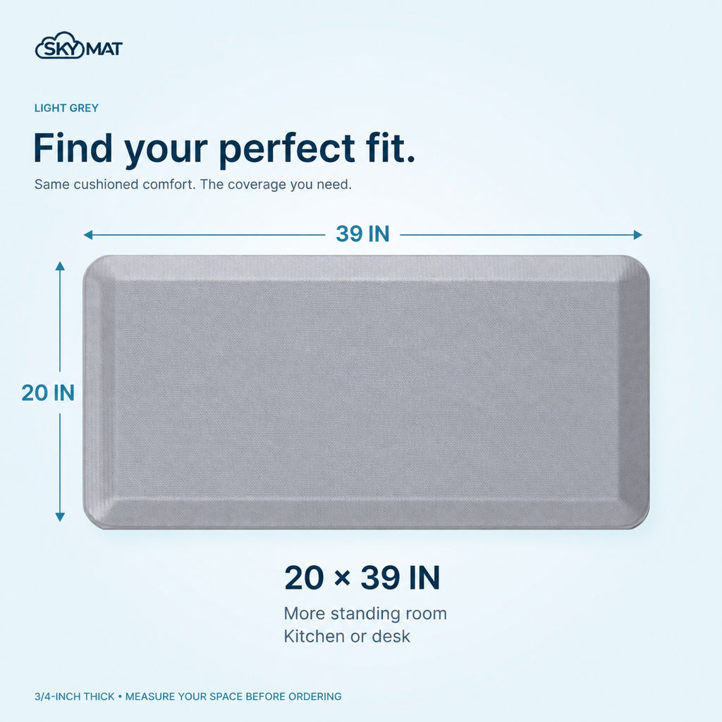 Sky Solutions Light Grey 20" x 39" mat — product detail 7