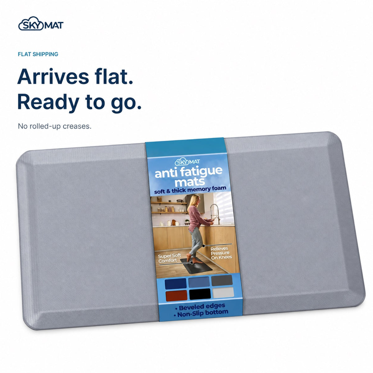 Sky Solutions Light Grey 20" x 39" mat — product detail 8